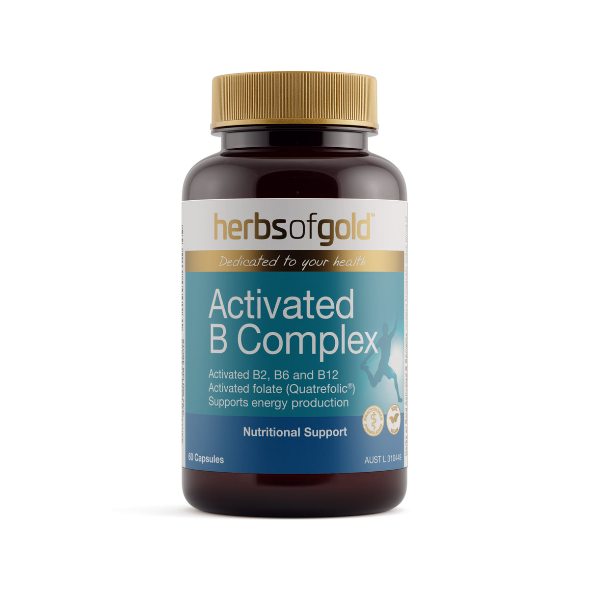 Herbs of Gold Activated B Complex – 60 Vege Capsules
