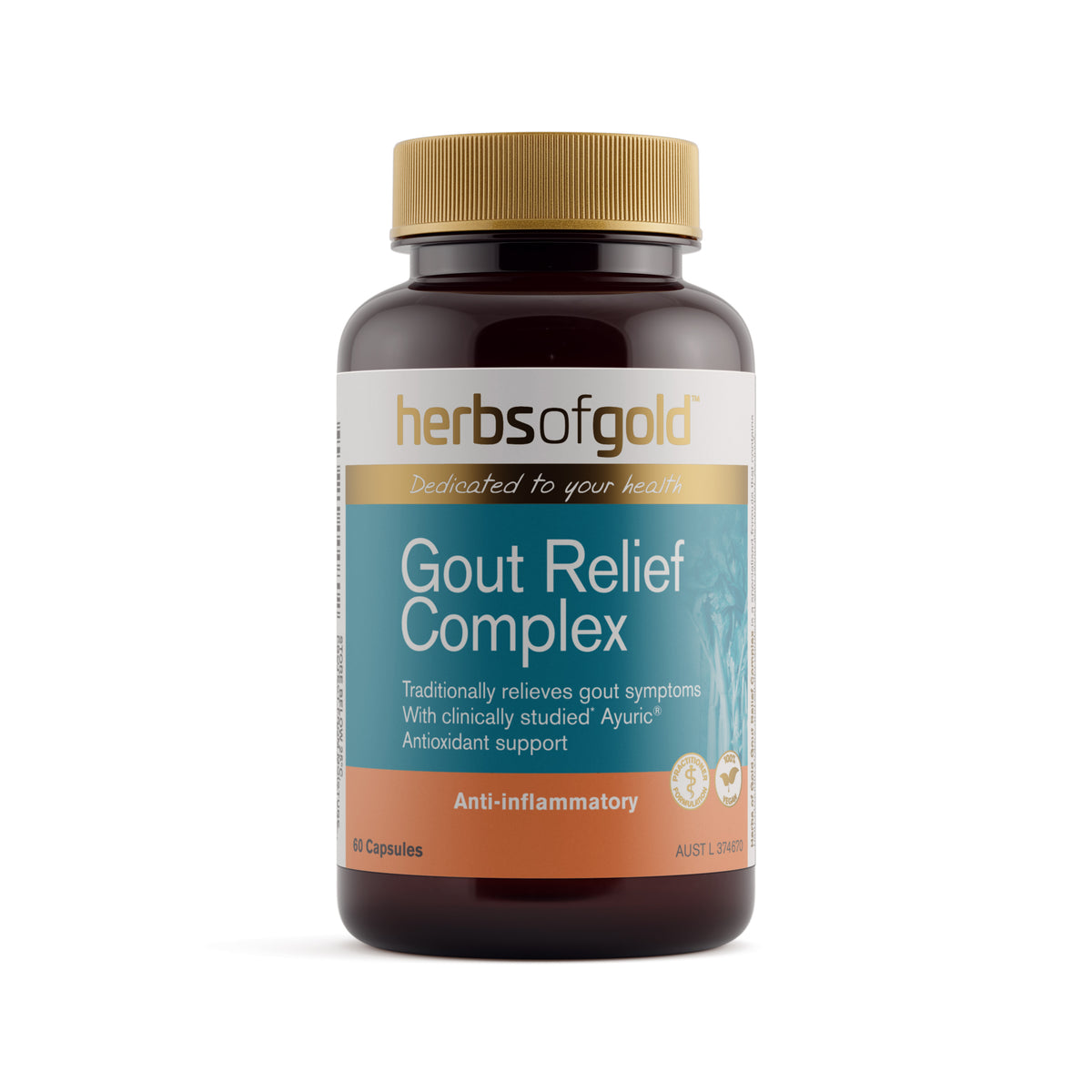 Herbs of Gold Gout Relief Complex – 60 Vege Capsules