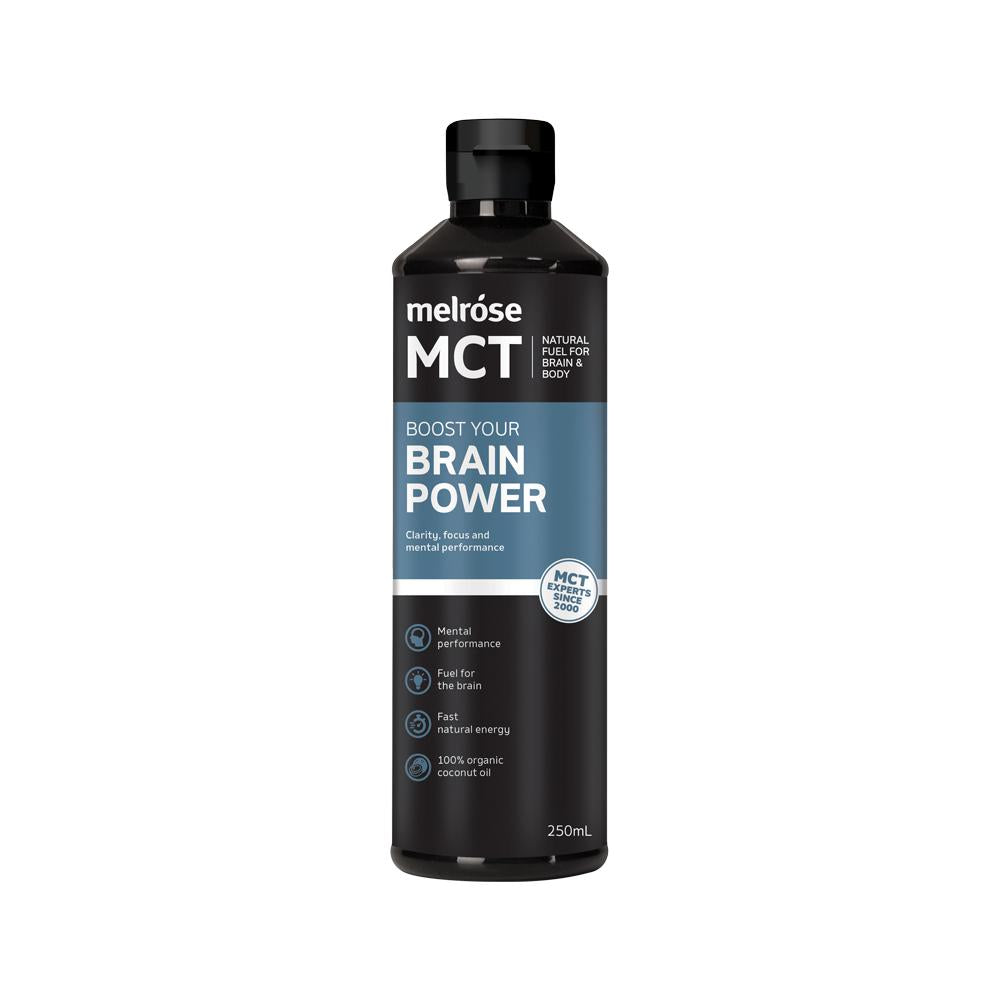 Melrose MCT Oil Boost Your Brain Power – 250ml, front of pack