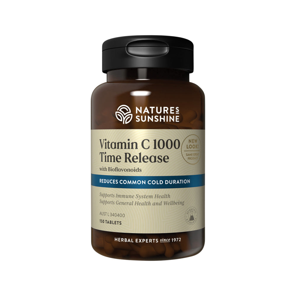 Nature's Sunshine Vitamin C 1000 Timed Release (with Bioflavonoids) - 150 Tablets