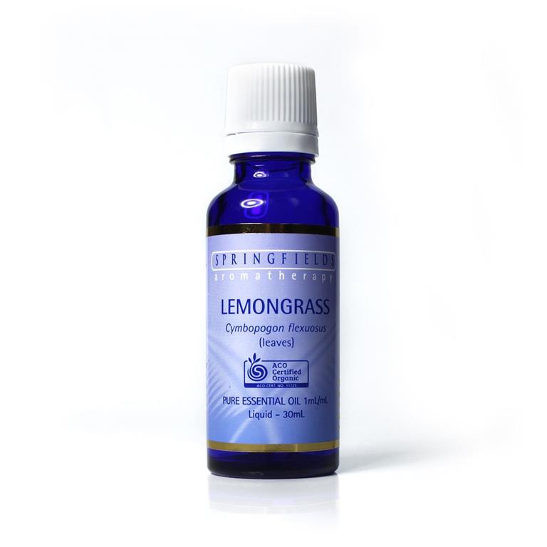 Springfields Lemongrass Certified Organic Essential Oil – 30ml