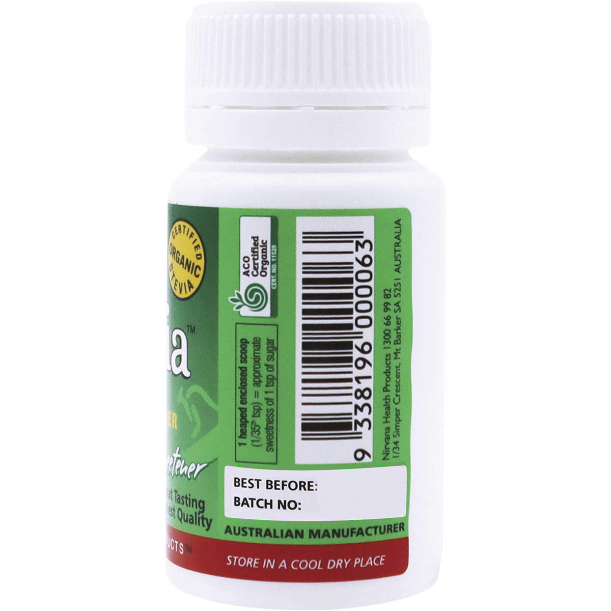Nirvana Organics Stevia 100% Pure Extract Powder – 15g, pack detail