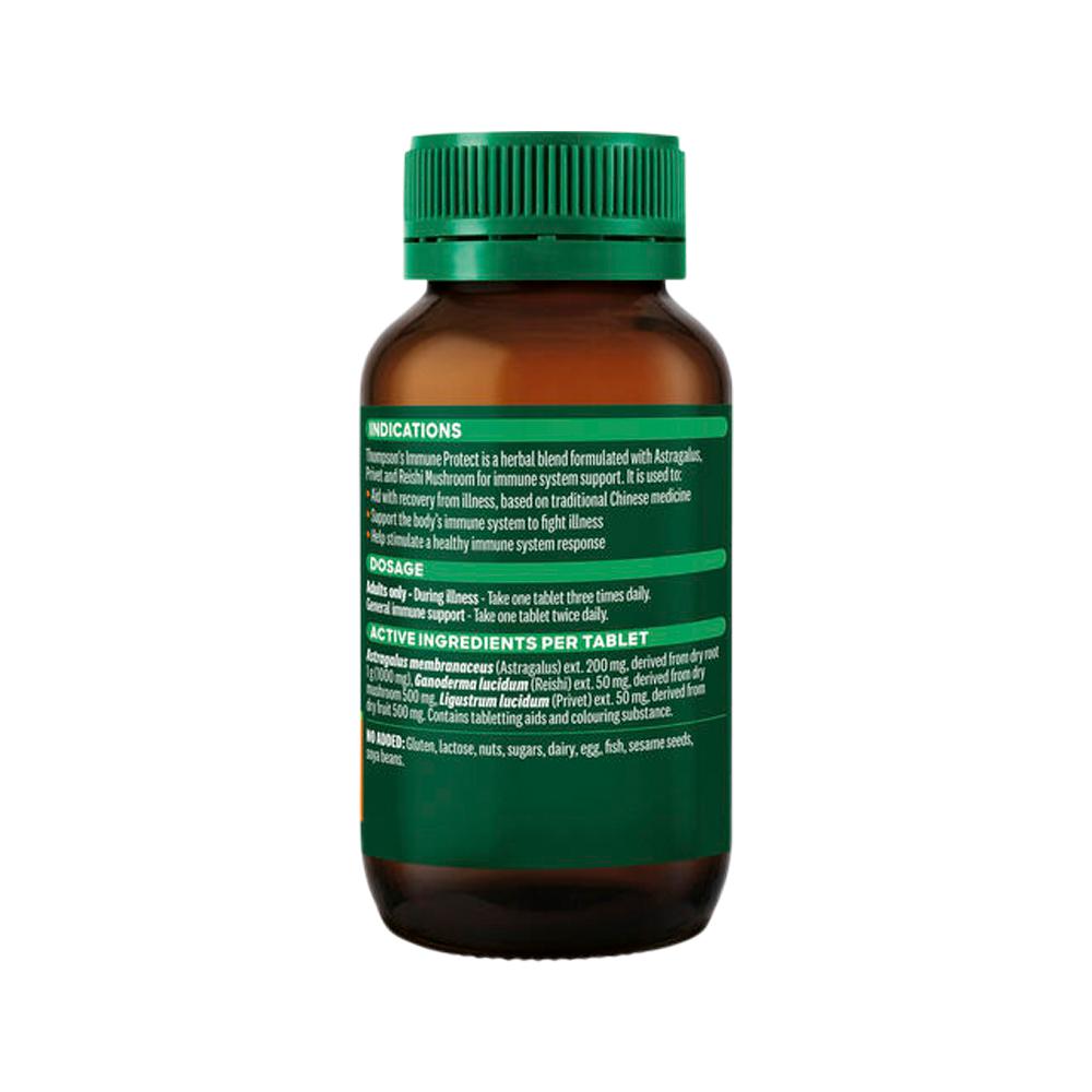 Thompson's Immune Protect – 80 Tablets, back of pack