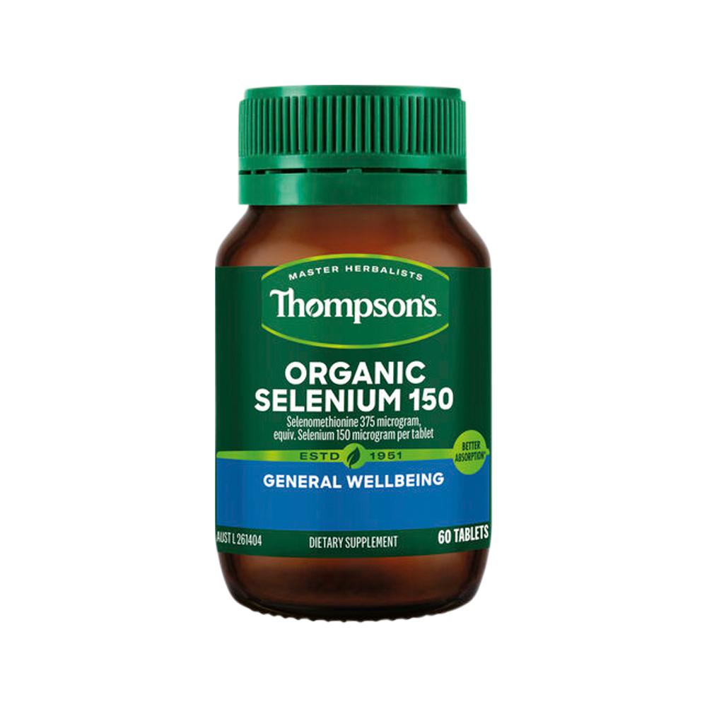 Thompson's Organic Selenium 150 – 60 Tablets, front of pack