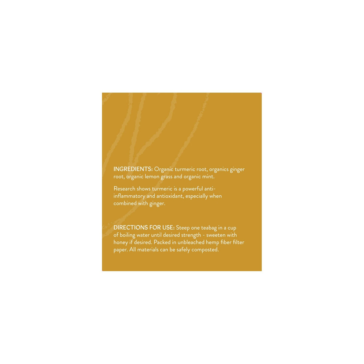 Turmeric Tea by Koala Tea – 20 Tea Bags