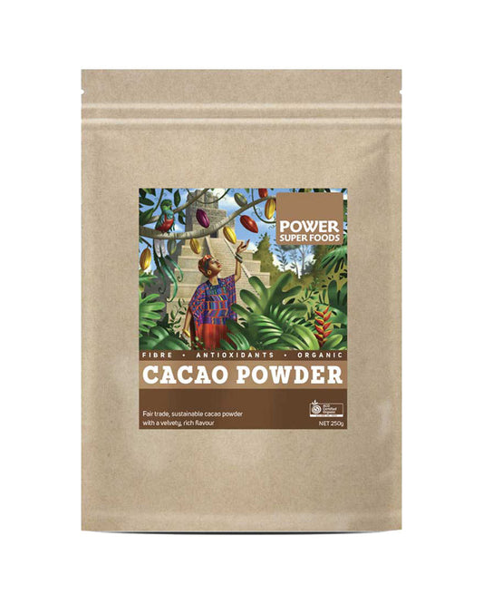 Power Super Foods Cacao Powder Kraft Bag – 250g