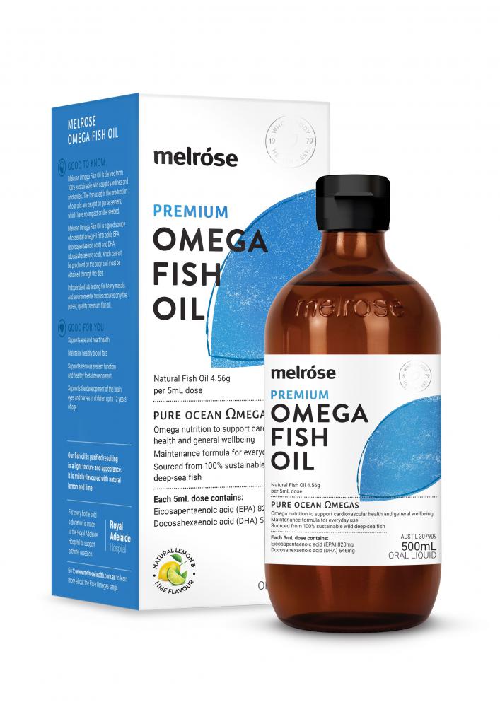 Melrose Fish Oil (Health & Heart) – 500ml, front of pack