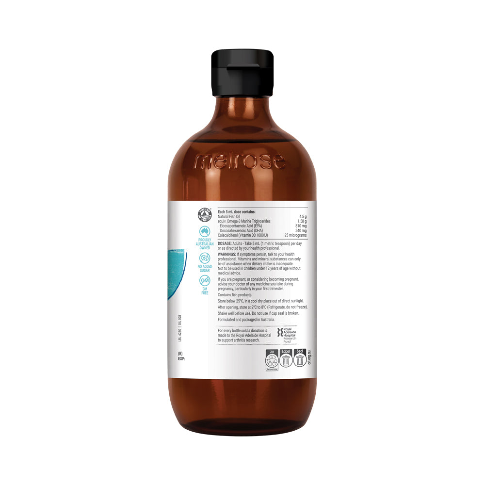 Melrose Fish Oil + Vitamin D (Brain & Bone) – 500ml, second view