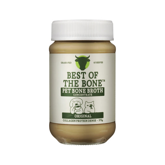 Best of the Bone Bone Buddies Pet Bone Broth Beef Concentrate – 375g, front of pack