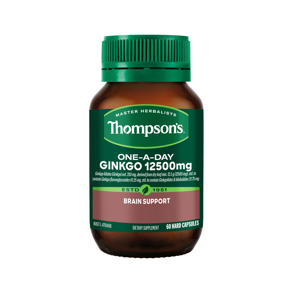 Thompson's One-A-Day Ginkgo 12500mg – 60 Capsules, front of pack