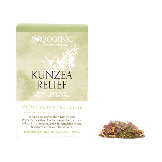 Roogenic Kunzea Relief Tea – 18 Tea Bags
