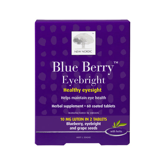 New Nordic Blue Berry Eyebright – 60 Tablets, front of pack