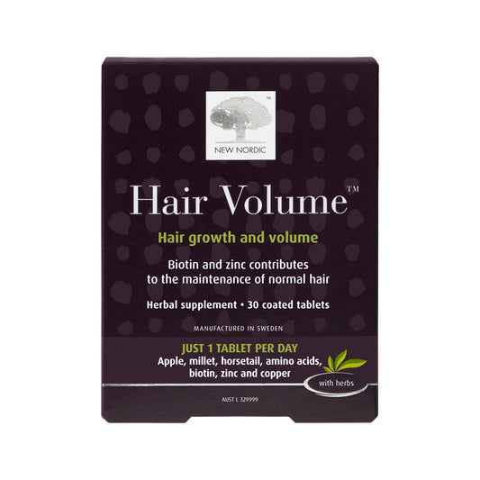New Nordic Hair Volume – 30 Tablets, front of pack