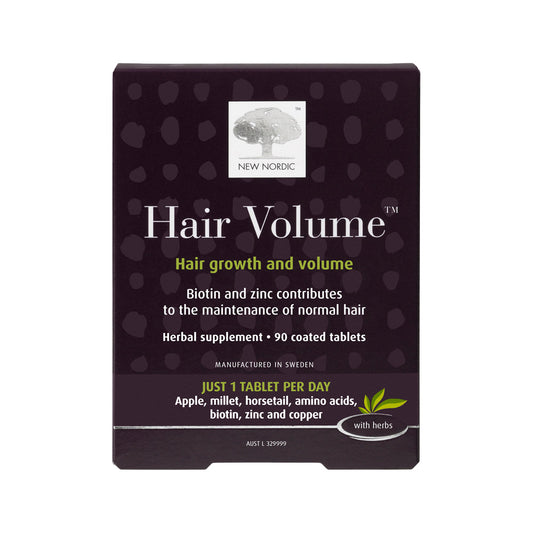 New Nordic Hair Volume – 90 Tablets, front of pack