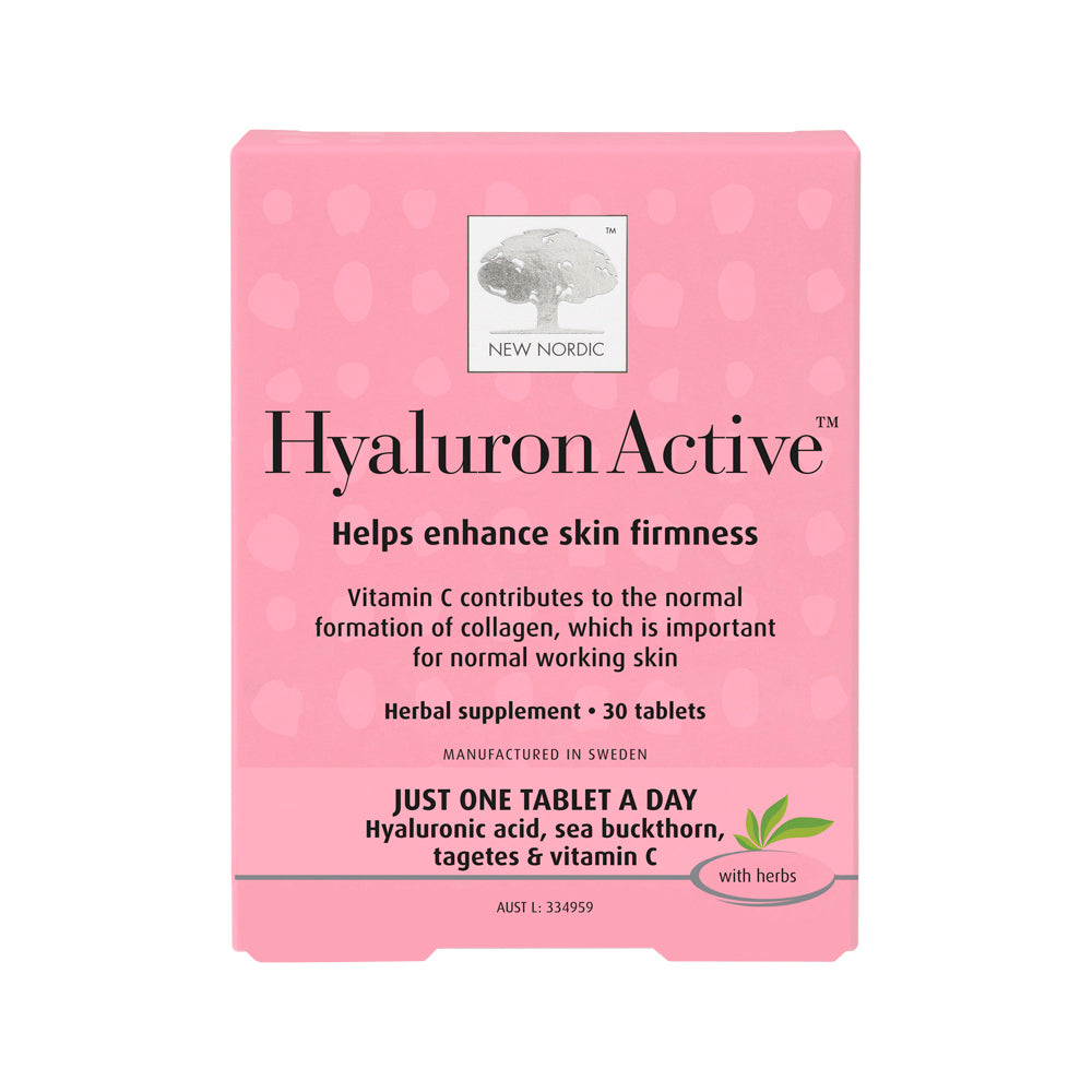 New Nordic Hyaluron Active – 30 Tablets, front of pack