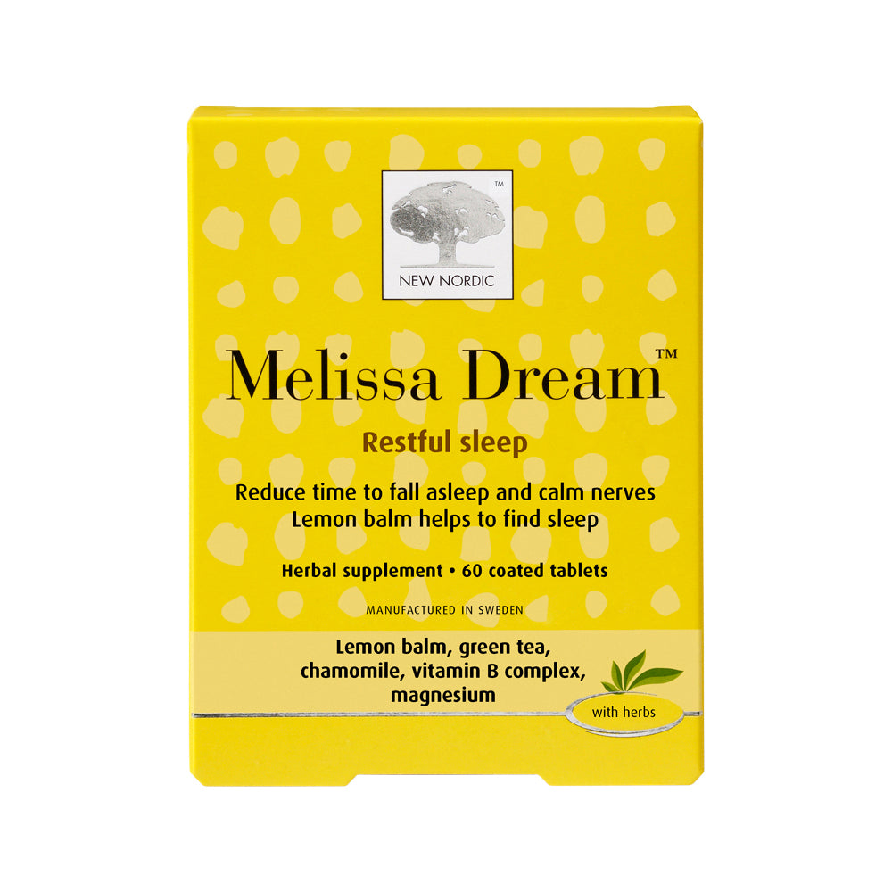 New Nordic Melissa Dream – 60 Tablets, front of pack