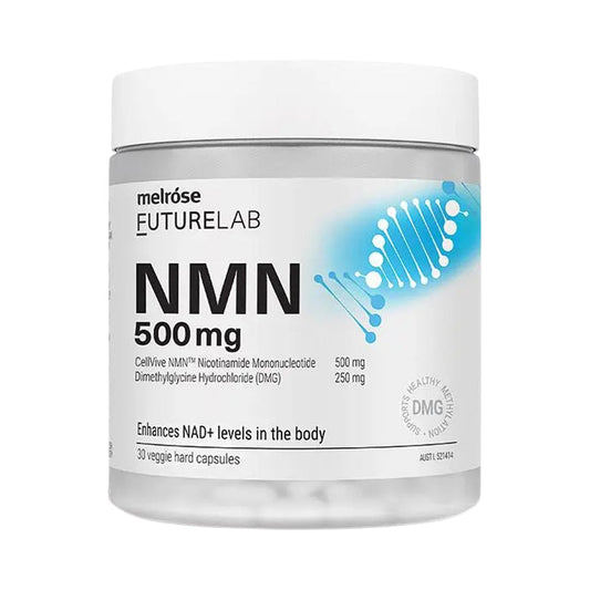 Melrose FutureLab NMN 500mg – 30 Vege Capsules, front of pack