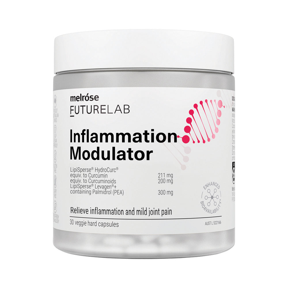 Melrose FutureLab Inflammation Modulator – 30 Vege Capsules, front of pack