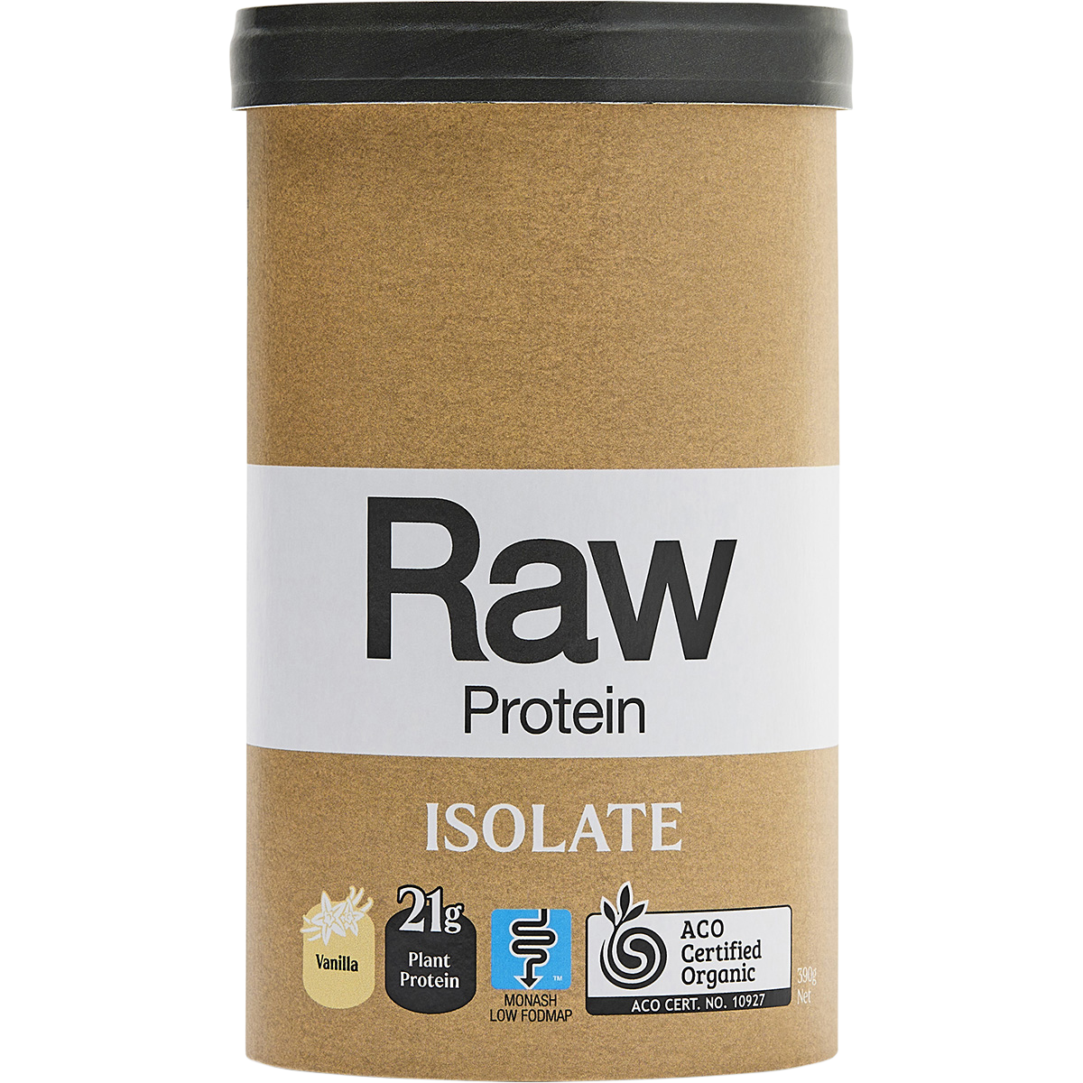 Amazonia Raw Protein Isolate Vanilla – 390g, front of pack