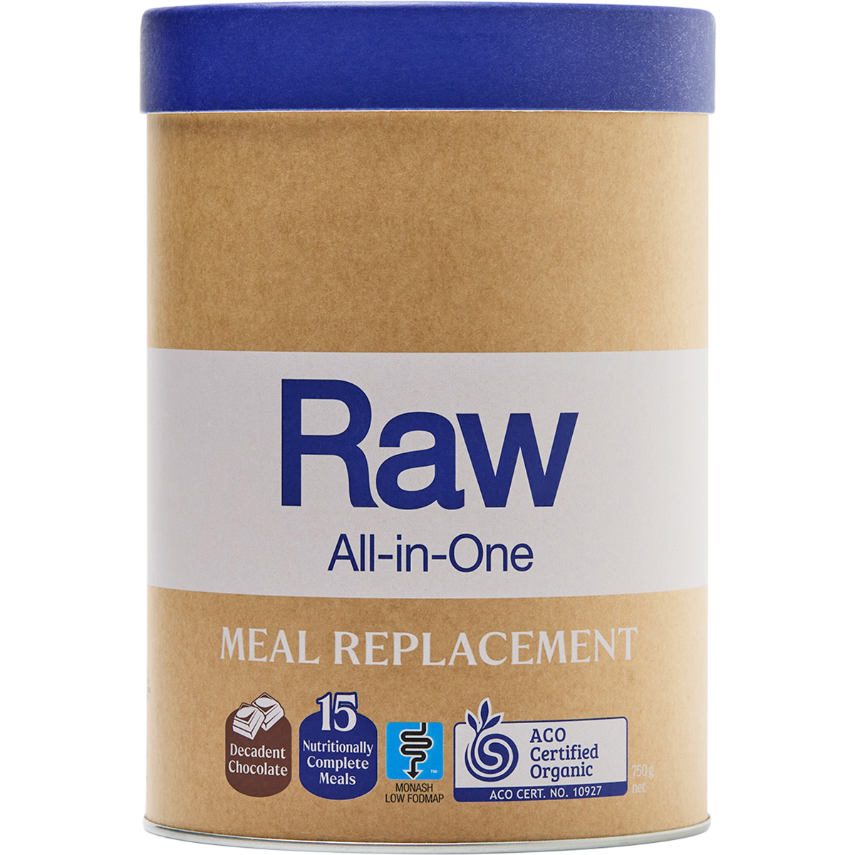 Amazonia Raw All-In-One Meal Replacement Decadent Chocolate – 750g, front of pack
