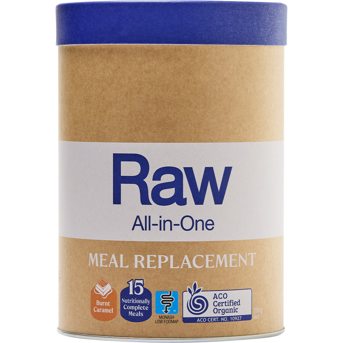 Amazonia Raw All-In-One Meal Replacement Burnt Caramel – 750g, front of pack