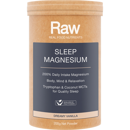 Amazonia Raw Sleep Magnesium Dreamy Vanilla – 200g, front of pack