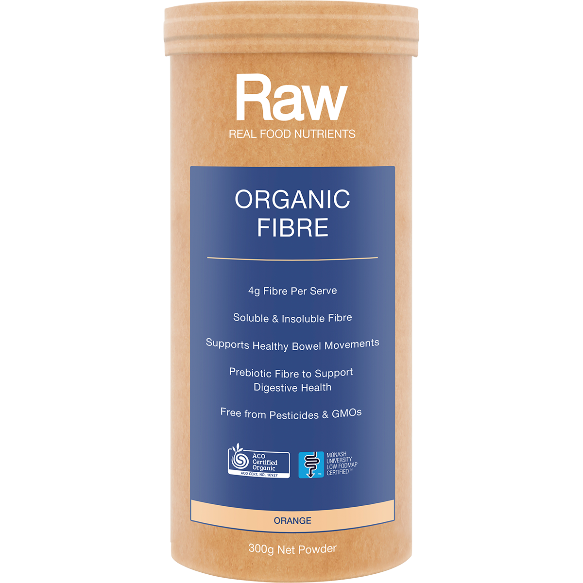 Amazonia Raw Organic Fibre Orange – 300g, front of pack