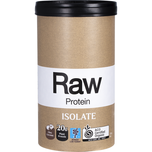 Amazonia Raw Protein Isolate Choc Coconut – 500g, front of pack