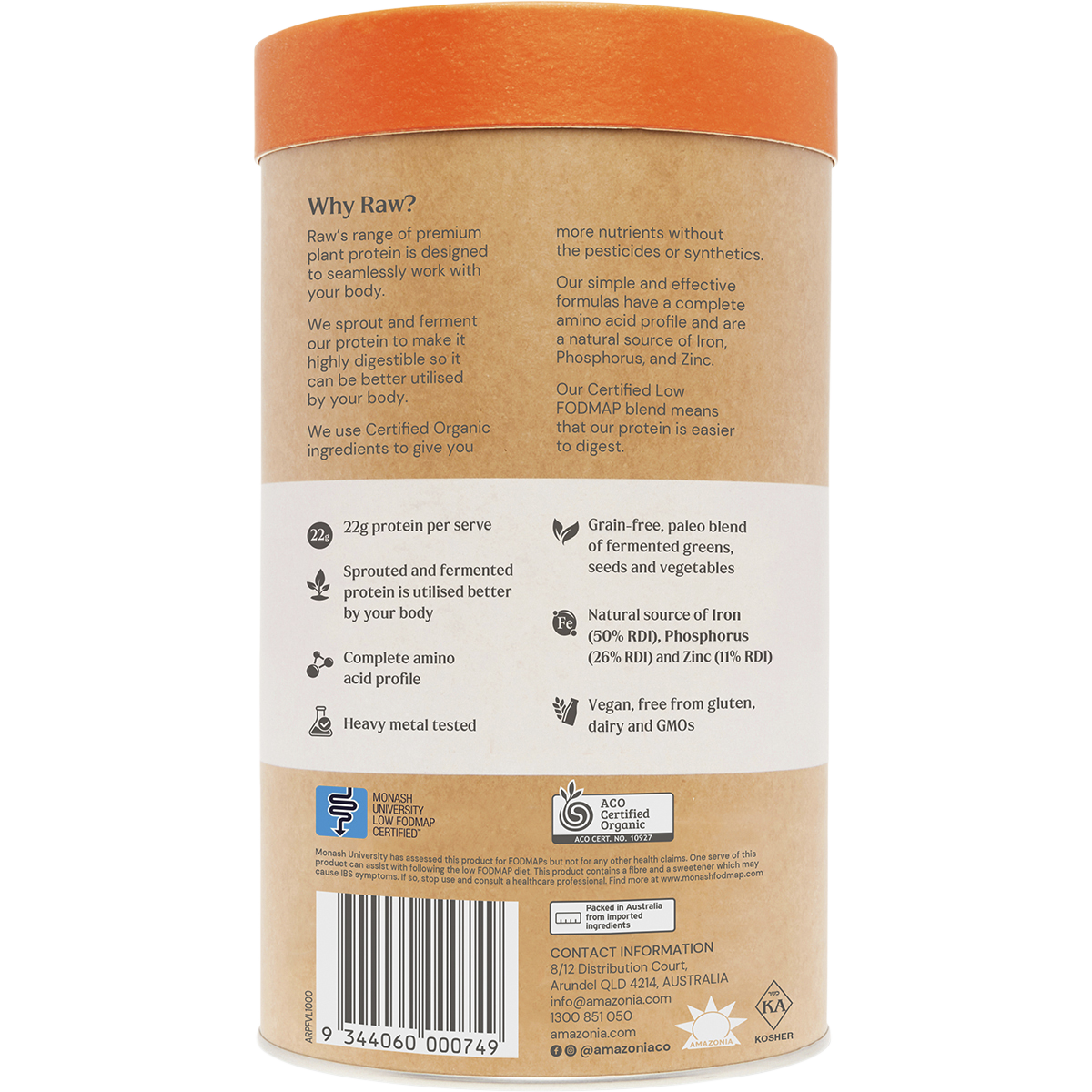 Amazonia Raw Gentle Digest Paleo Protein Vanilla – 1kg, pack detail