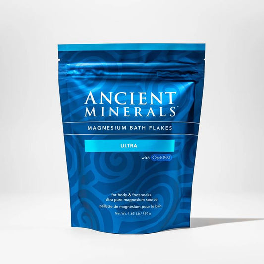 Ancient Minerals Ultra Magnesium Bath Flakes with MSM, 750g
