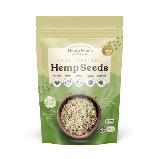 Hemp Foods Australia Australian Grown Hulled Hemp Seeds – 800g