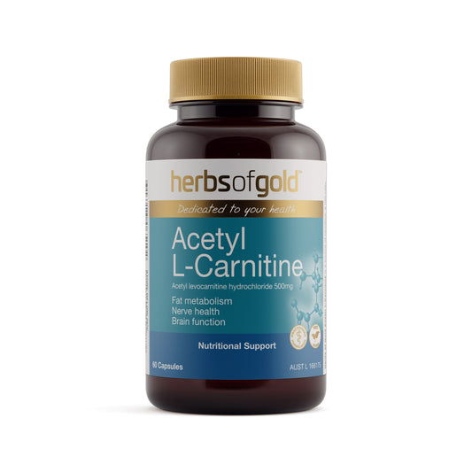 Herbs of Gold Acetyl L-Carnitine – 60 Vege Capsules