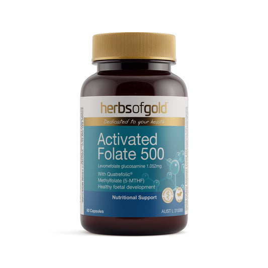 Herbs of Gold Activated Folate 500 – 60 Vege Capsules