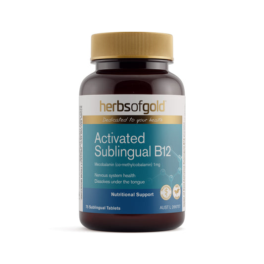 Herbs of Gold Activated Sublingual B12 – 75 Tablets