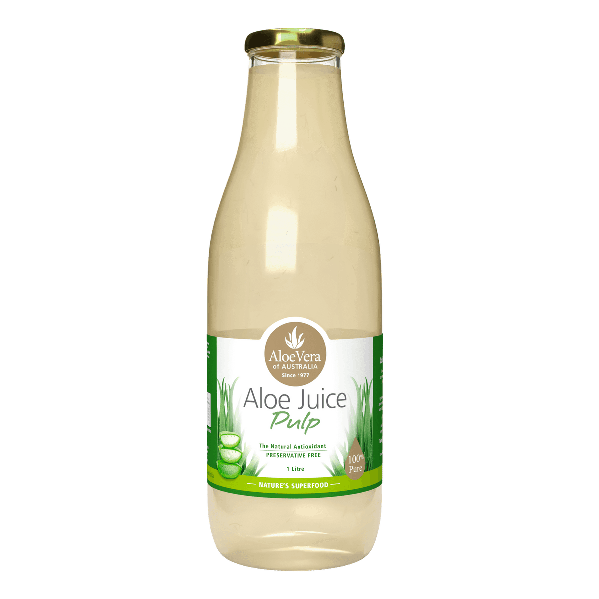 Natural Pulp Juice by Aloe Vera of Australia – 1L