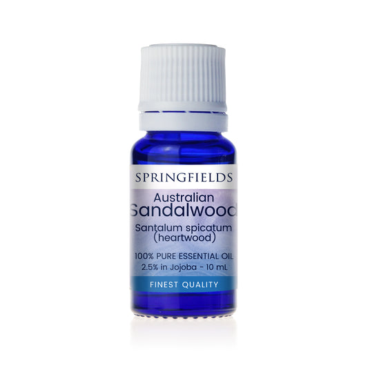 Springfields Australian Sandalwood 2.5% in Jojoba Essential Oil – 10ml