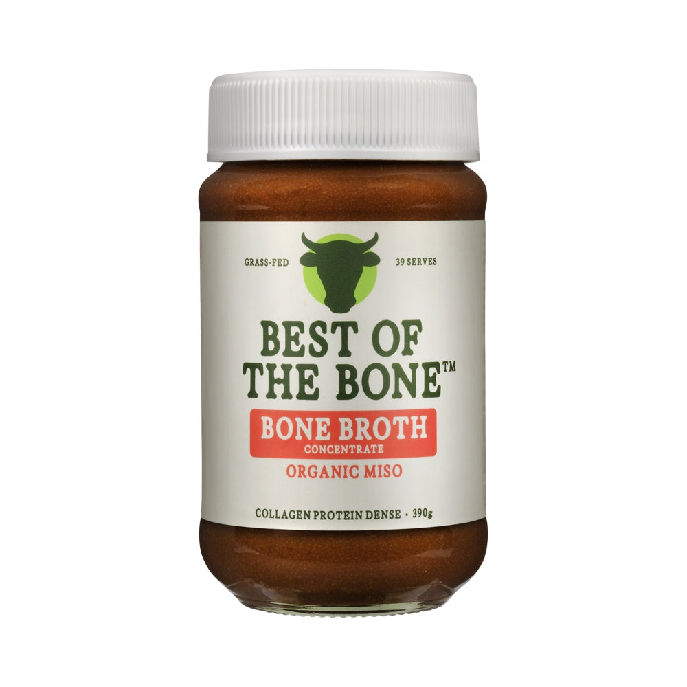 Best of the Bone Bone Broth Beef Concentrate Organic Miso – 390g, front of pack