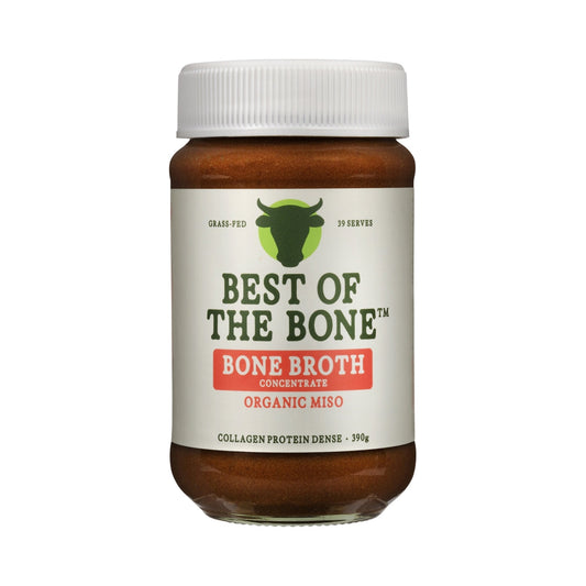 Best of the Bone Bone Broth Beef Concentrate Organic Miso – 390g, front of pack