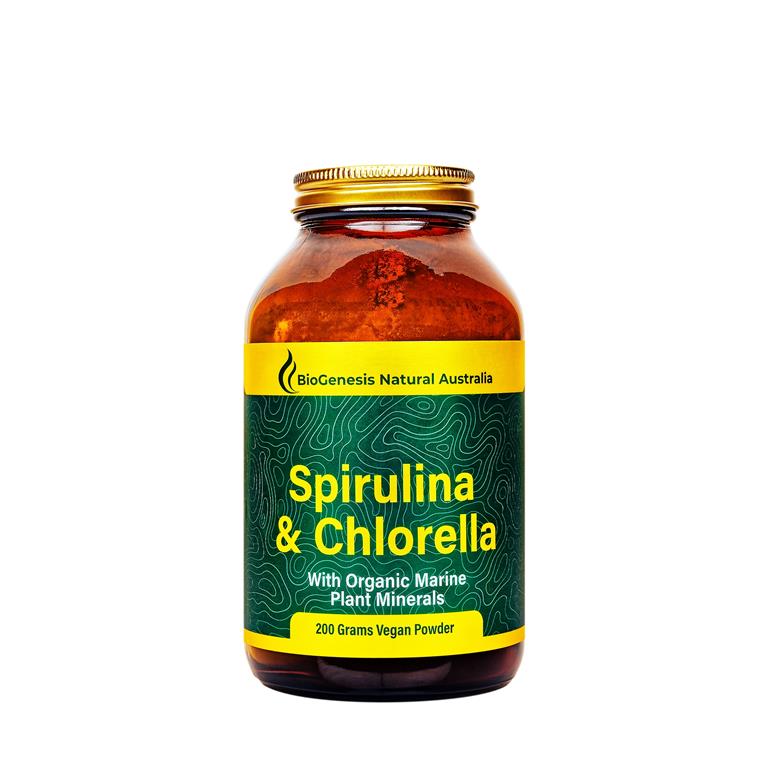 Biogenesis Spirulina & Chlorella + Min Powder – 200g
