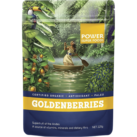 Power Super Foods Organic Goldenberries – 225g, front of pack