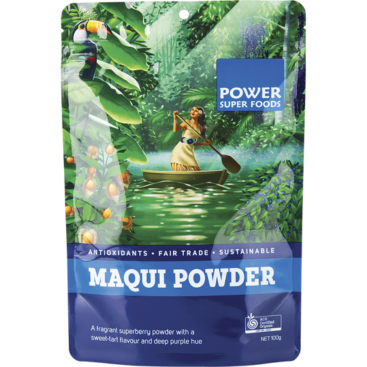 Power Super Foods Organic Maqui Powder – 100g, front of pack