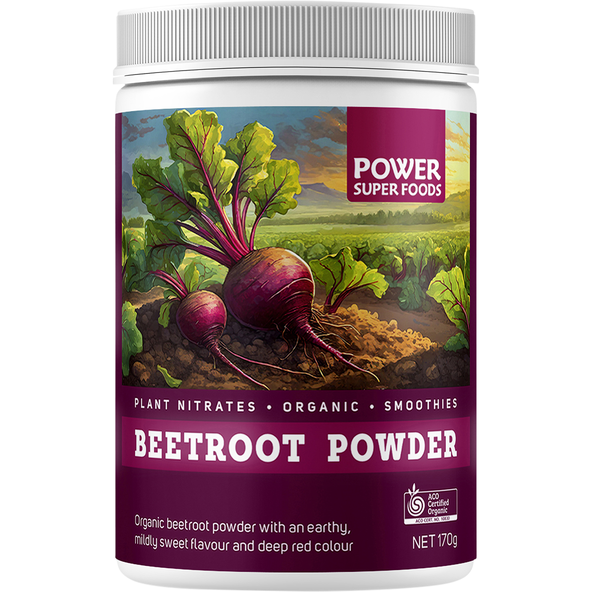 Power Super Foods Organic Beetroot Powder – 170g, front of pack