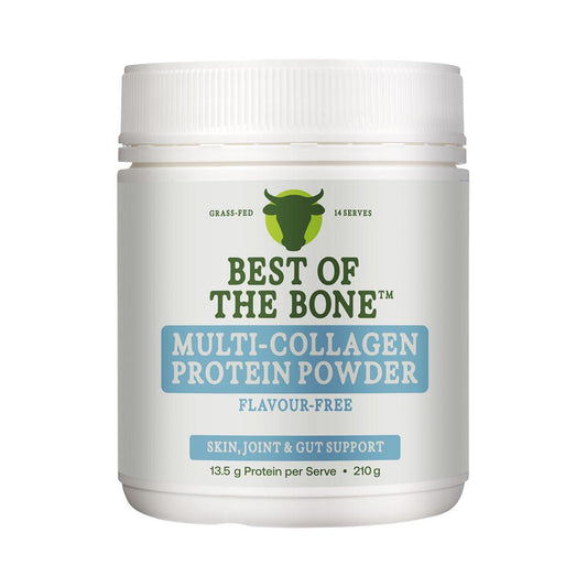 Best of the Bone Multi-Collagen Hydrolysed Collagen Peptides Unflavoured – 210g, front of pack