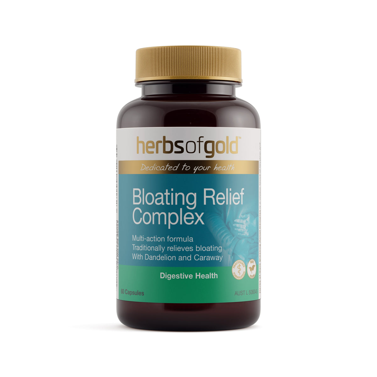 Herbs of Gold Bloating Relief Complex – 60 Capsules