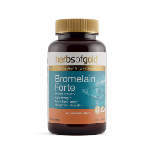 Herbs of Gold Bromelain Forte – 60 Vege Capsules