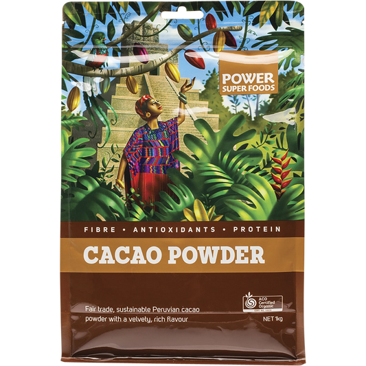 Power Super Foods Cacao Powder Origin – 1kg, front of pack