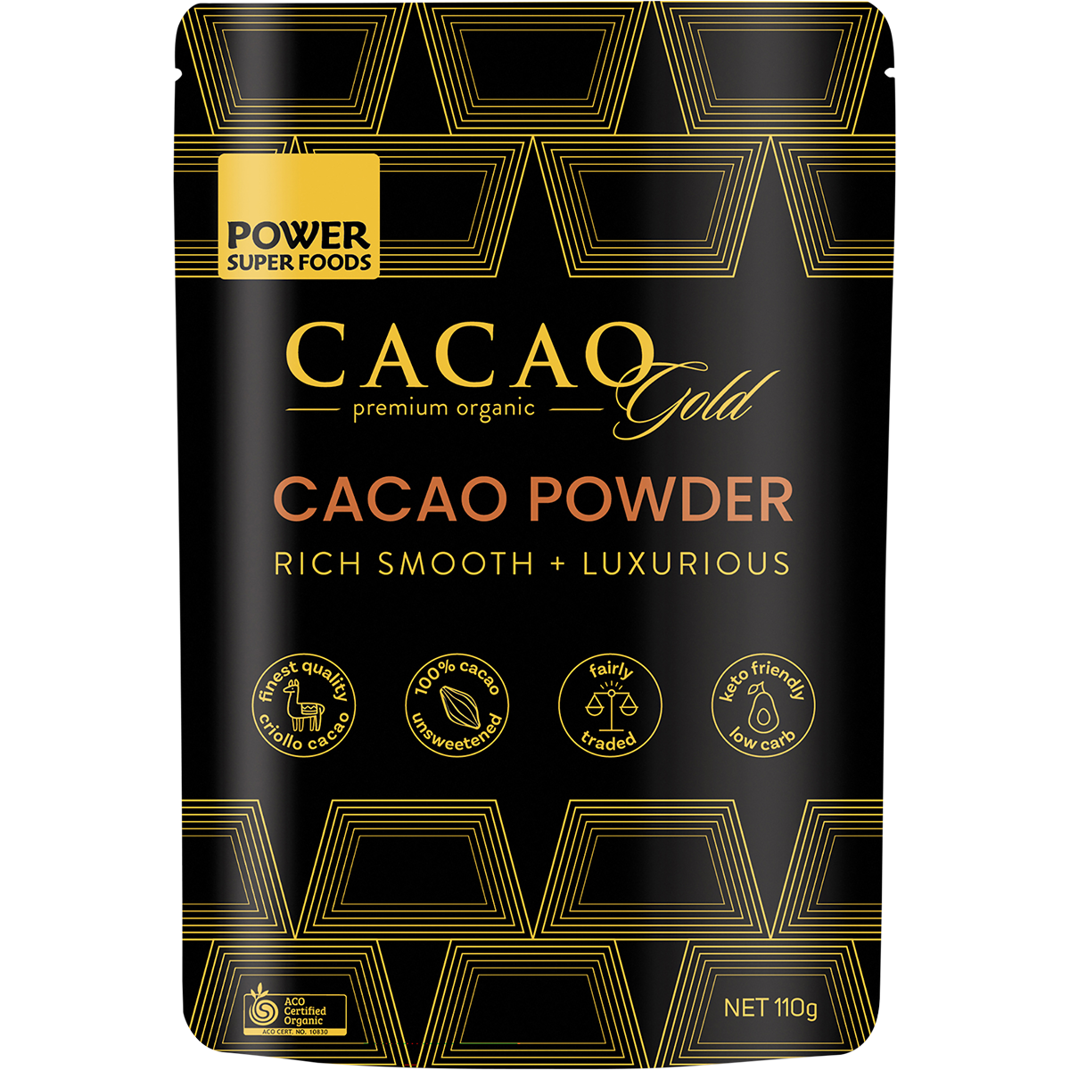 Power Super Foods Cacao GOLD Powder – 110g, front of pack