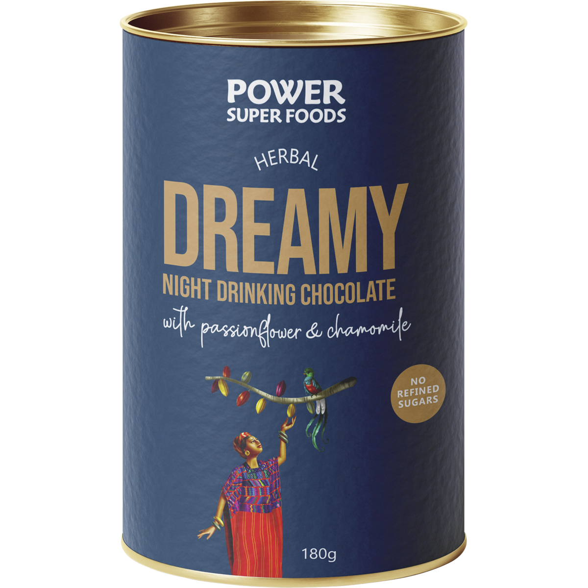 Power Super Foods Dreamy Night Drinking Chocolate – 180g, front of pack