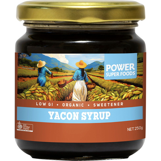 Power Super Foods Organic Yacon Syrup – 250g, front of pack