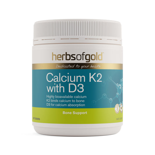 Herbs of Gold Calcium K2 with D3 – 180 Tablets